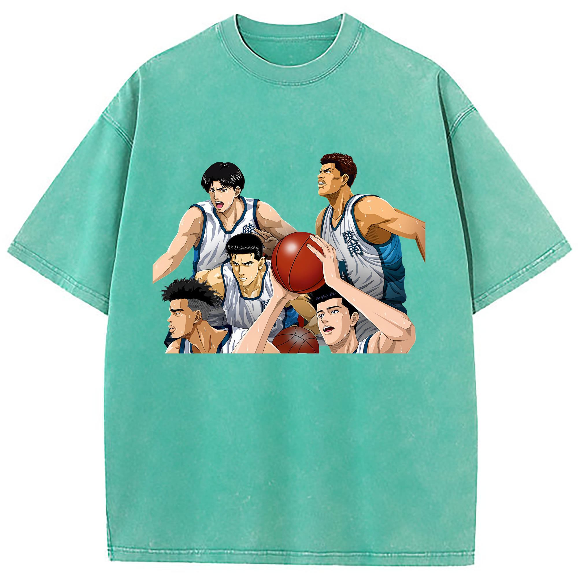 （画像用） SLAM DUNK／スラムダンク 綿100% ヴィンテージ風 半袖Tシャツ（フロントプリント）